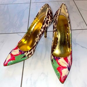 Fun Heels - wild and floral print